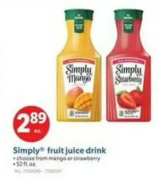 Lidl Simply fruit juice drink offer