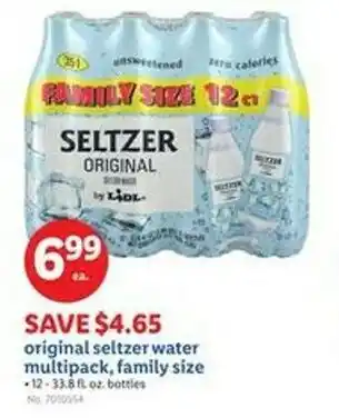 Lidl Original seltzer water multipack, family size offer