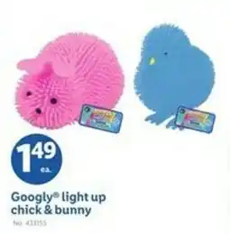 Lidl Googly light up chick & bunny offer