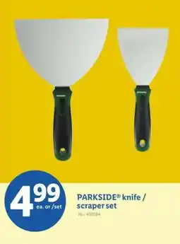 Lidl Parkside knife / scraper set offer