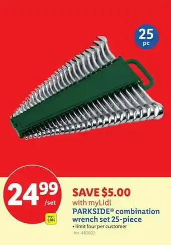 Lidl Parkside combination wrench set offer