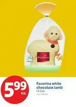 Lidl Favorina white chocolate lamb offer