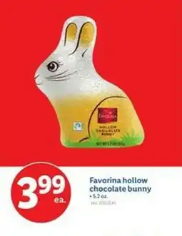 Lidl Favorina hollow chocolate bunny offer