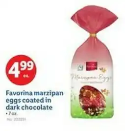 Lidl Favorina marzipan eggs coated in dark chocolate offer