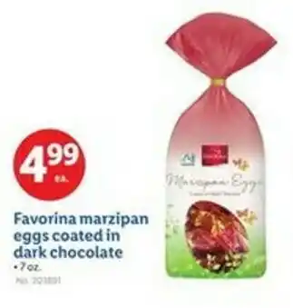 Lidl Favorina marzipan eggs coated in dark chocolate offer