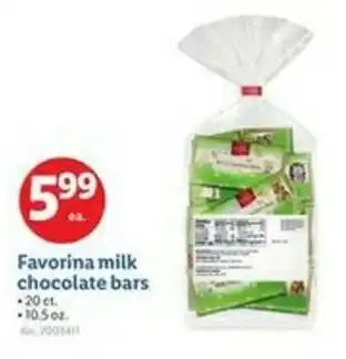 Lidl Favorina milk chocolate bars offer