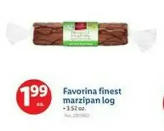 Lidl Favorina finest marzipan log offer