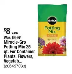 The Home Depot Miracle-Gro Potting Mix 25 qt. For Container Plants, Flowers, Vegetab... offer