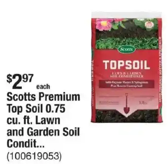 The Home Depot Scotts Premium Top Soil 0.75 cu. ft. Lawn and Garden Soil Condit... offer