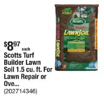 The Home Depot Scotts Turf Builder Lawn Soil 1.5 cu. ft. For Lawn Repair or Ove... offer