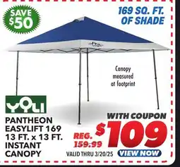 Big 5 Yoli Pantheon EasyLift 169 13'x13' Instant Canopy offer