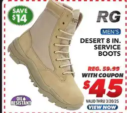 Big 5 Response Gear Desert 8 Men's Service Boots offer