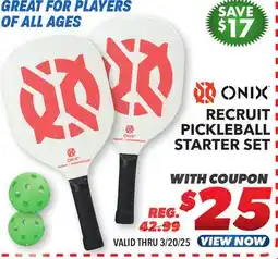 Big 5 Onix Recruit Pickleball Starter Set offer