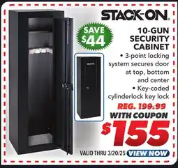 Big 5 Stack-On 10 Gun Security Cabinet offer