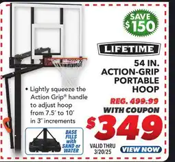 Big 5 Lifetime 54 Action Grip Portable Hoop offer