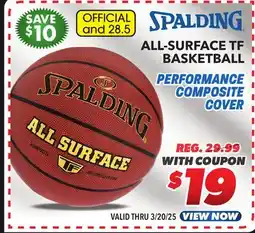 Big 5 Spalding All-Surface TF Basketball offer