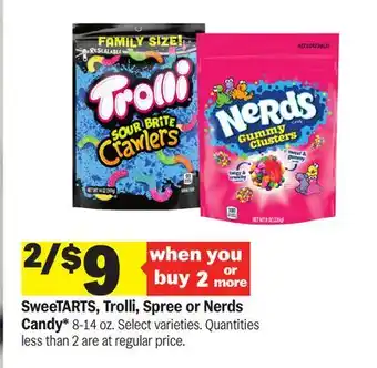 Meijer SweeTARTS, Trolli, Spree or Nerds Candy offer