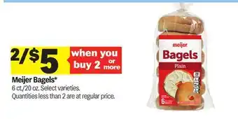 Meijer Meijer Bagels offer