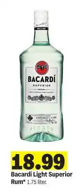 Meijer Bacardi Light Superior Rum offer