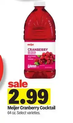 Meijer Meijer Cranberry Cocktail offer