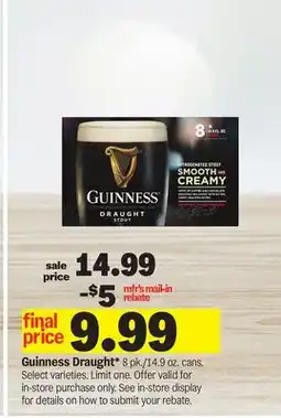 Meijer Guinness Draught offer