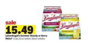 Meijer Leinenkugel's Summer Shandy or Berry Weiss offer