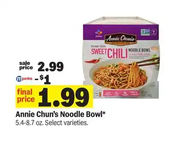 Meijer Annie Chun's Noodle Bowl offer