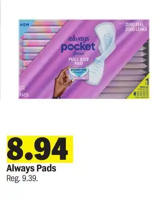 Meijer Always Pads offer