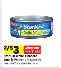 Meijer StarKist White Albacore Tuna in Water offer