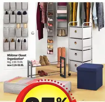 Meijer Whitmor Closet Organization offer