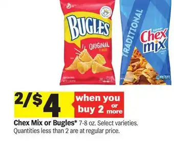 Meijer Chex Mix or Bugles offer