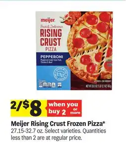 Meijer Meijer Rising Crust Frozen Pizza offer