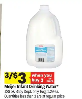 Meijer Meijer Infant Drinking Water offer