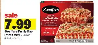 Meijer Stouffer's Family Size Frozen Meal offer