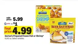 Meijer Gorton's Prepared Frozen Fish or Shrimp offer