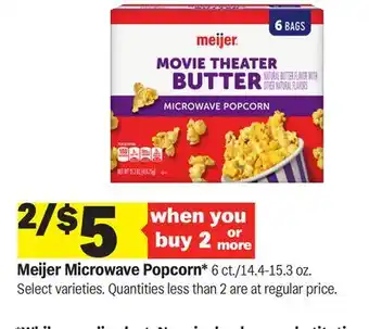 Meijer Meijer Microwave Popcorn offer