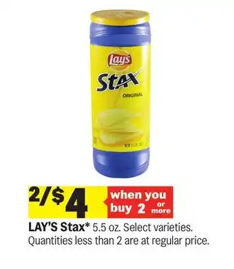 Meijer LAY'S Stax offer