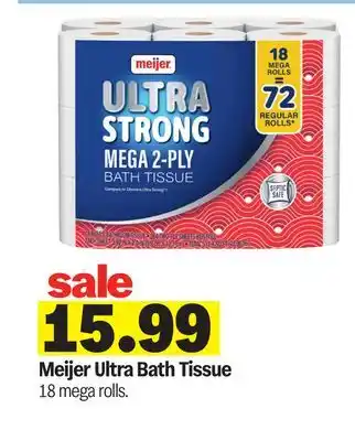 Meijer Meijer Ultra Bath Tissue offer