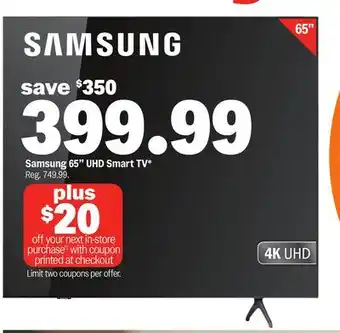 Meijer Samsung 65 UHD Smart TV offer