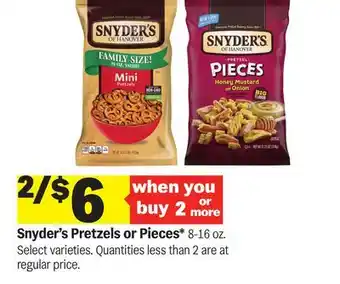 Meijer Snyder's Pretzels or Pieces offer