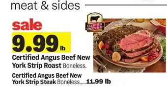 Meijer Certified Angus Beef New York Strip Roast offer