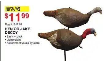 Dunham's Sports HEN OR JAKE DECOY offer