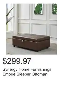 Costco Synergy Home Furnishings Emorie Sleeper Ottoman offer