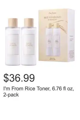 Costco I'm From Rice Toner, 6.76 fl oz, 2-pack offer