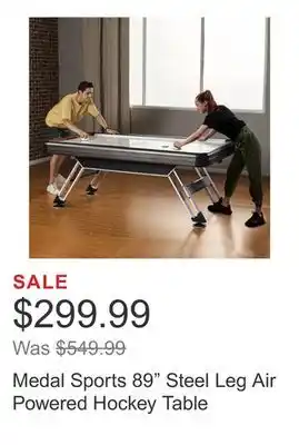 Costco Medal Sports 89 Steel Leg Air Powered Hockey Table offer