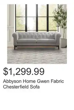 Costco Abbyson Home Gwen Fabric Chesterfield Sofa offer