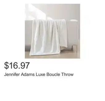 Costco Jennifer Adams Luxe Boucle Throw offer