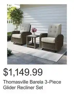 Costco Thomasville Barela 3-Piece Glider Recliner Set offer