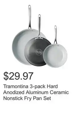 Costco Tramontina 3-pack Hard Anodized Aluminum Ceramic Nonstick Fry Pan Set offer