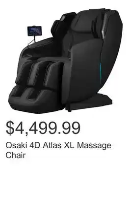 Costco Osaki 4D Atlas XL Massage Chair offer
